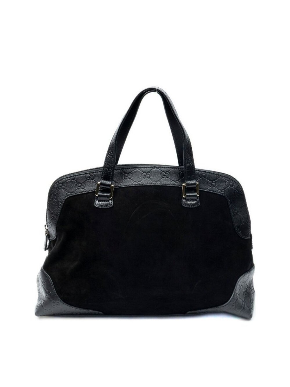 Gucci Medium Joy Tote Black Guccissima Suede